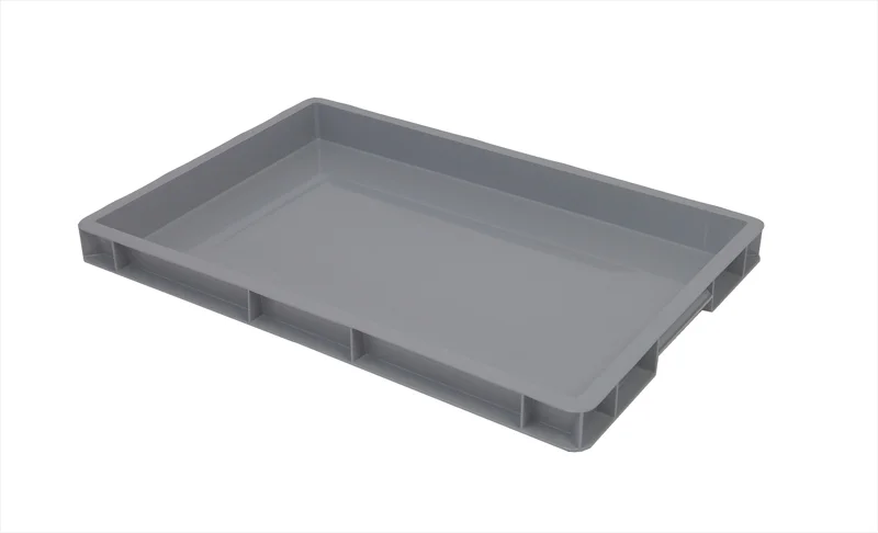 Plastlåda 600x400x050mm, 8 liter, grå