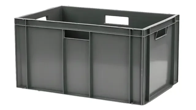 Plastlåda 600x400x319mm, 60 liter, grå