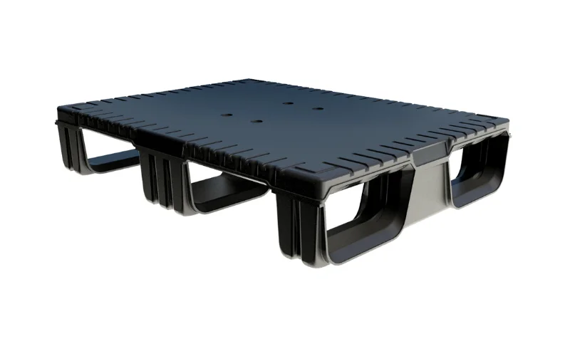 Plastpall 800x600x150mm, Svart, Tät