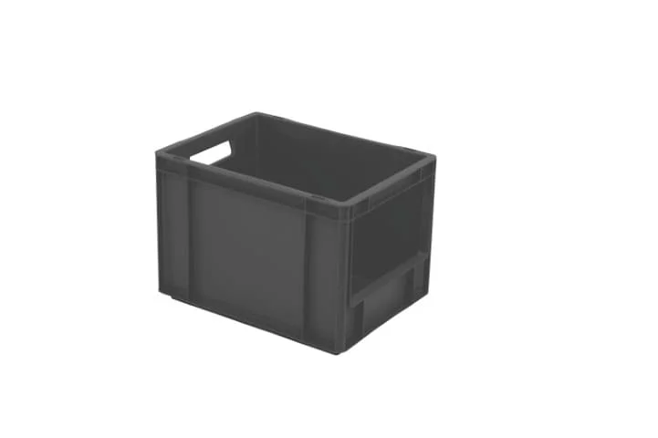 Plastlåda 400x300x275mm, 25 liter, Svart